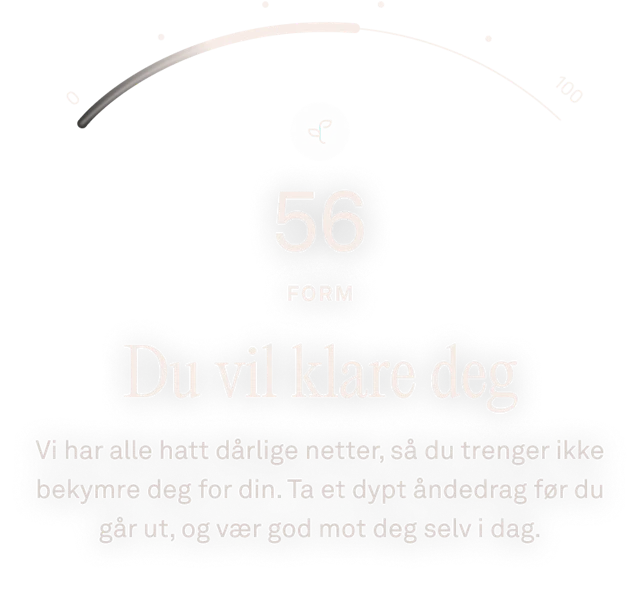 Oura Ring-appen viser data om innhenting