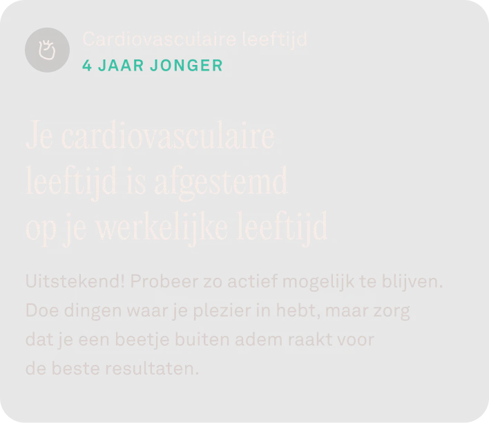 Weergave van de Oura Ring-app met gegevens over de continue hartslagmonitoring