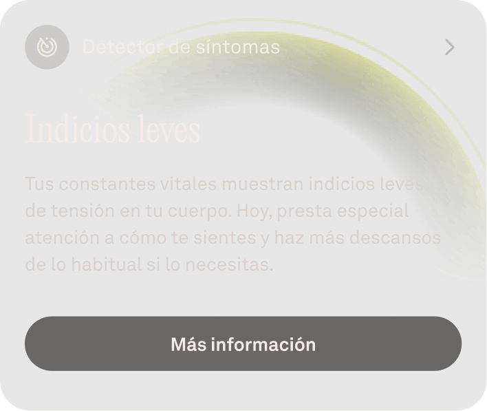 Datos de detección de enfermedades en la aplicación Oura