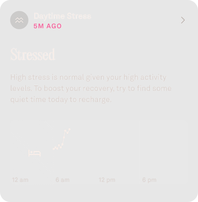 Oura Ring app view of daytime stress data