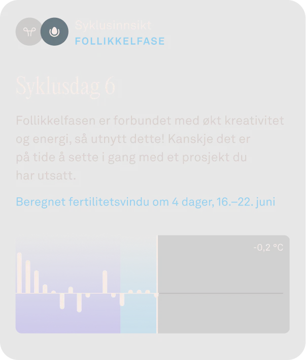 Oura Ring-appen viser data om syklusinnsikt
