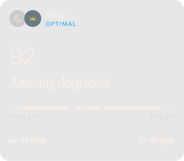 Oura Ring app view of sleep score data