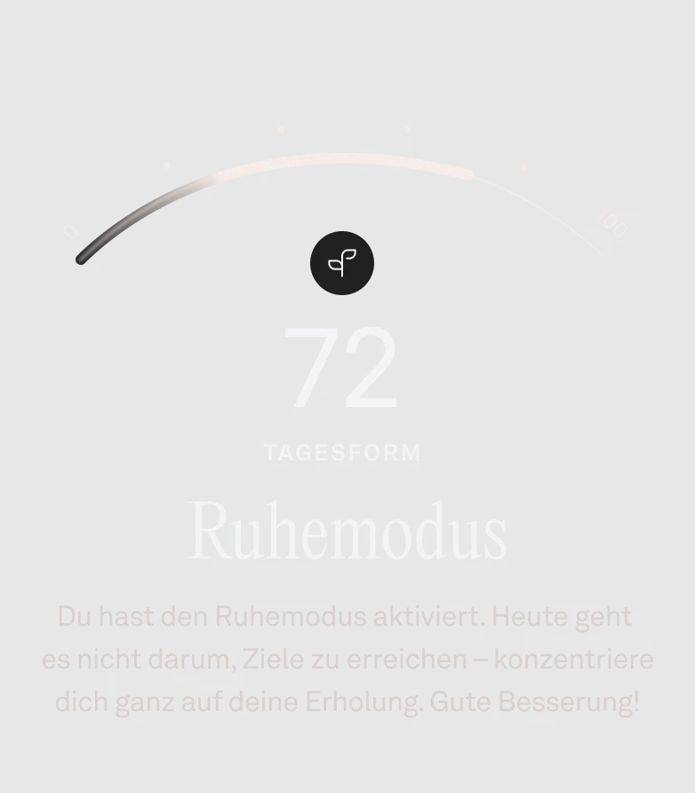 Meldung mit der Aufforderung, den Ruhemodus zu aktivieren.