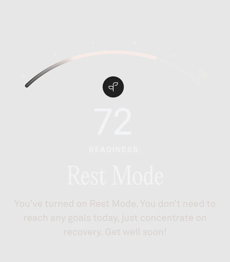 A message prompting to turn on rest mode.