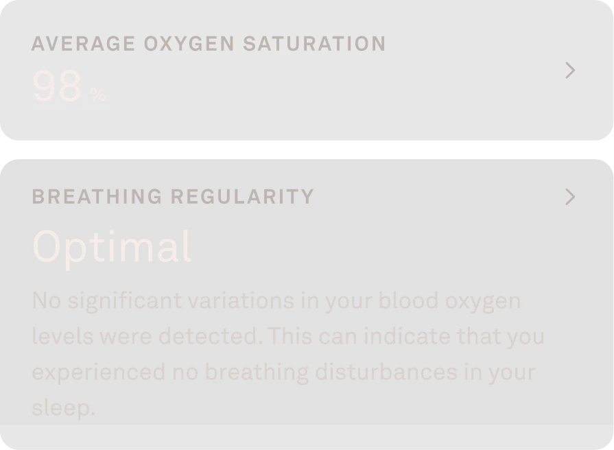 A message displaying average oxygen saturation.